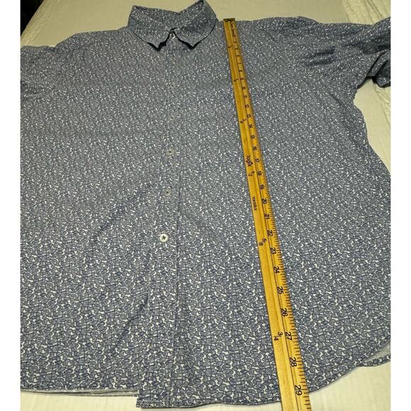 Cremieux‎ Men's Pasley Short Sleeve Button Down Shirt Light Blue Size XL - Picture 5 of 6